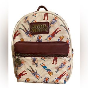 Star Wars Ashoka Tano  Backpack Lightsaber Disney Clone Wars (NWT)